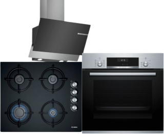 Bosch Siyah Ankastre Set POP6C6O10O + HBJ558YS5T + DWK65AD60R