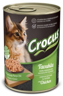 Crocus Tavuk Etli Sos İçinde Parça Etli Yavru 400 gr Kedi Maması