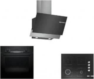 Bosch Siyah Ankastre Set POP7C6O12O + HBF534ES3T + DWK65AD60R