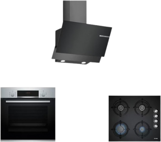 Bosch Siyah Ankastre Set POP6C6O10O + HBF534ES3T + DWK65AD30R