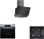 Bosch Siyah Ankastre Set POP6C6O10O + HBF534ES3T + DWK65AD30R