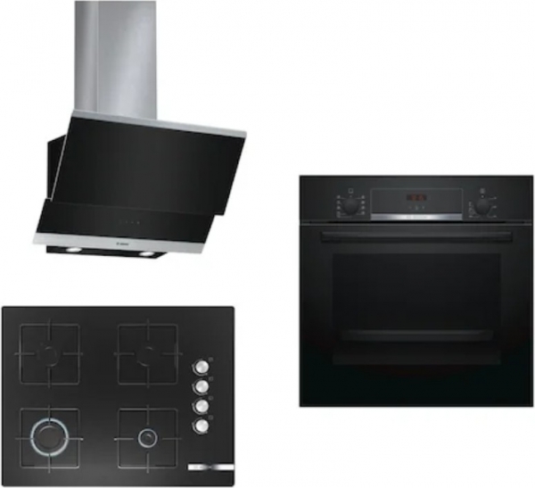 Bosch Siyah Ankastre Set POP7C6O12O + HIF534EB0T + DWK065G60T