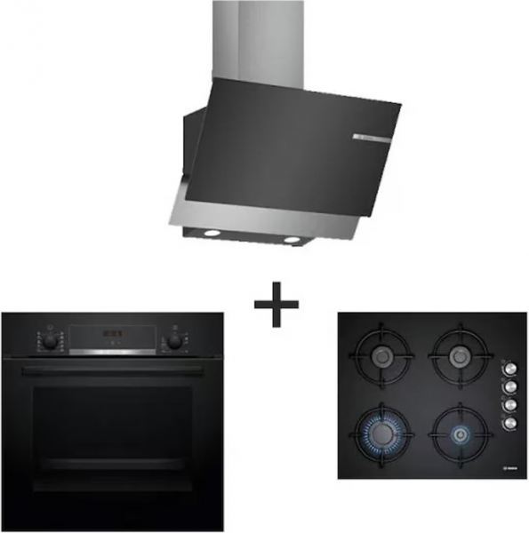 Bosch Gri Ankastre Set POP6C6O10O + HBF514BB1T + DWK65AD60R