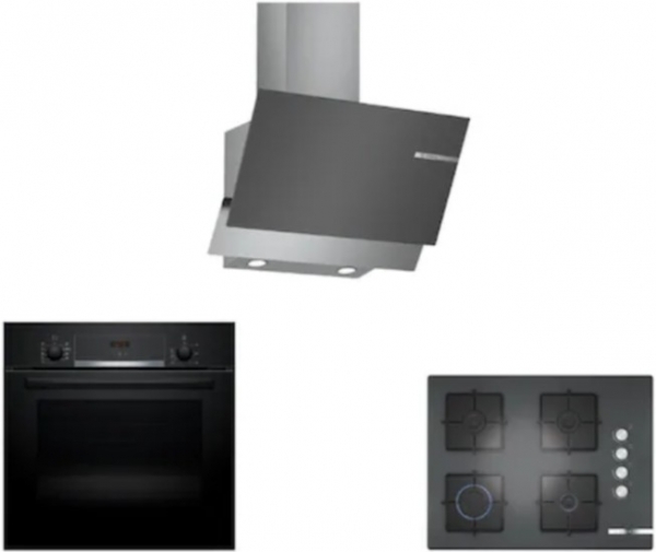 Bosch Gri Ankastre Set POP7C9O12O + HBF534EH3T + DWK65AD70R
