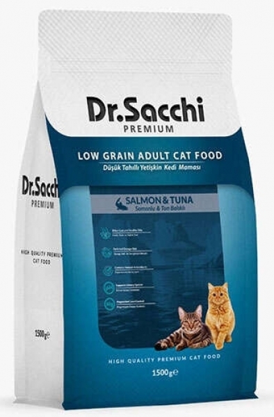 Dr.Sacchi Sensitive Somon ve Ton Balıklı 1.5 kg Kedi Maması