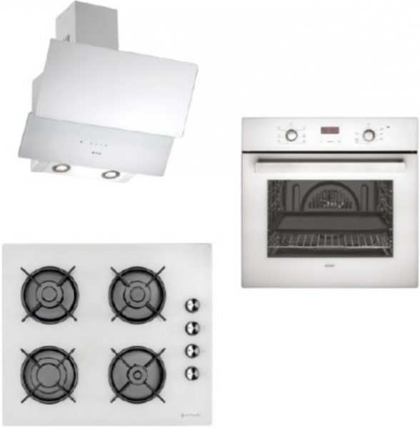 Eminçelik Lüx Beyaz Ankastre Set EC-AH 1240 WG60 ENG + AO 2163 W60 + CH 1454 RC W60