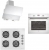 Eminçelik Lüx Beyaz Ankastre Set EC-AH 1240 WG60 ENG + AO 2163 W60 + CH 1454 RC W60