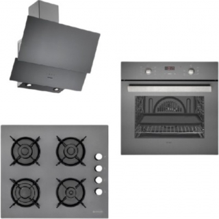 Eminçelik Lüx Gri Ankastre Set AH 1240 GG60 + AO 2163 G60 + CH 1454 RC G60