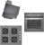 Eminçelik Lüx Gri Ankastre Set AH 1240 GG60 + AO 2163 G60 + CH 1454 RC G60