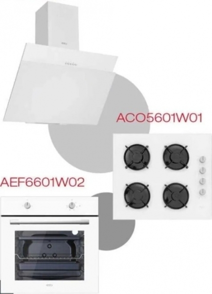 Esty Beyaz Ankastre Set ACO5601W02 + AEF6601W01 + 3462