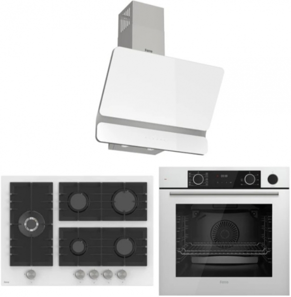 Ferre Steamart Beyaz Ankastre Set BL-136 + XE64CB + D081