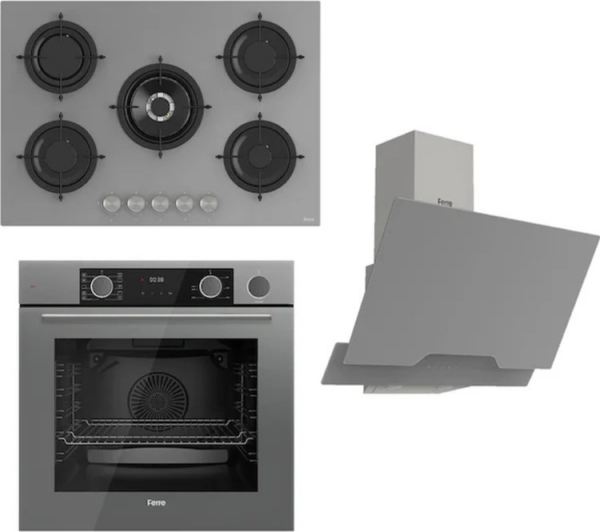 Ferre Steamart&Fryart Gri Ankastre Set RS038 + XE64CPR + D065