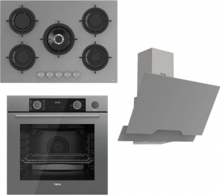 Ferre Steamart&Fryart Gri Ankastre Set RS038 + XE64CPR + D065