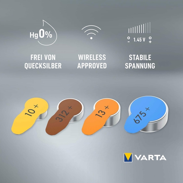 Varta 675 6'lı Düğme Pil
