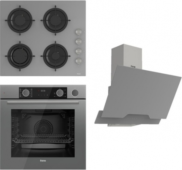 Ferre Steamart&Fryart Gri Ankastre Set CS208 + XE64CPR + D065