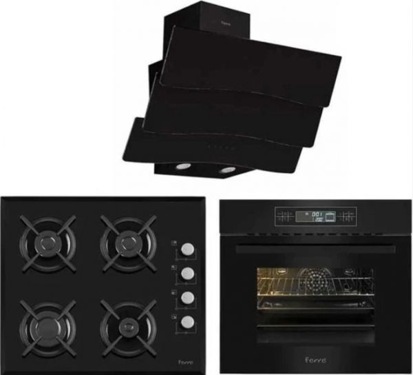 Ferre Hera Siyah Ankastre Set S 1140 WB + 11002 + D023