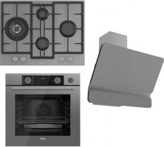 Ferre Steamart&Fryart Gri Ankastre Set ED078 + XE64CPR + D082