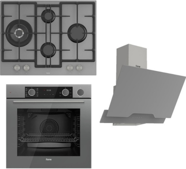Ferre Steamart&Fryart Ankastre Set ED078 + XE64CPR + D065