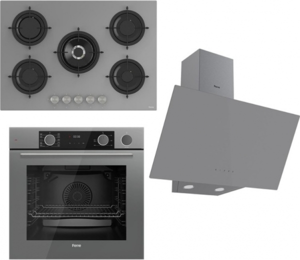 Ferre Steamart&Fryart Gri Ankastre Set RS038 + XE64CPR + D079
