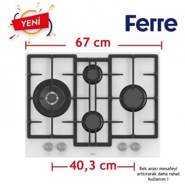 Ferre Fryart Beyaz Ankastre Set ED076 + XE63CB + D064