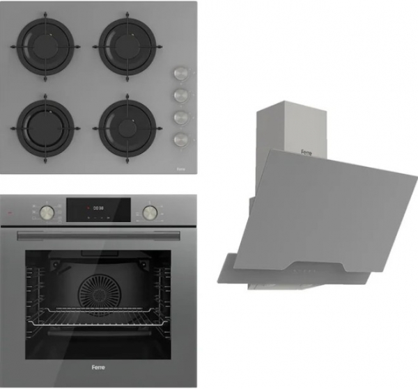 Ferre Flowart Gri Ankastre Set CS208 + QMS63CPR + D065