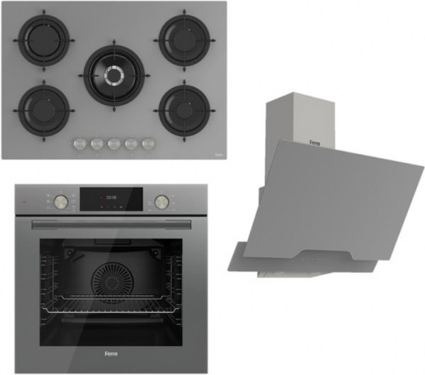 Ferre Flowart Gri Ankastre Set RS038 + QMS63CPR + D065