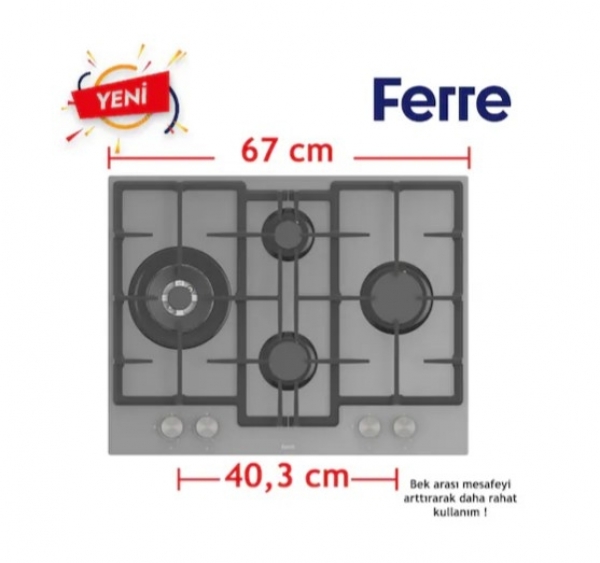 Ferre Flowart Gri Ankastre Set ED078 + QMS63CPR + D065