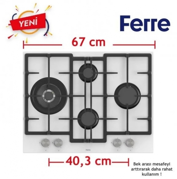 Ferre Fryart Beyaz Ankastre Set ED076 + XE63CB + D078