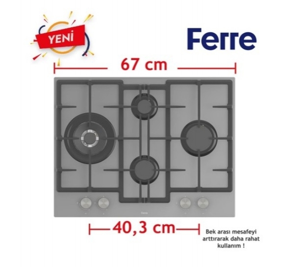 Ferre Flowart Gri Ankastre Set ED078 + QMS63CPR + D079