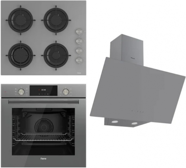 Ferre Flowart Gri Ankastre Set CS208 + QMS63CPR + D079