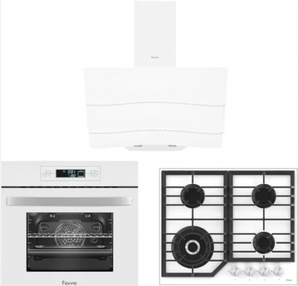 Ferre Ultra Lüks Beyaz Ankastre Set NT 026 + 11001 + D024