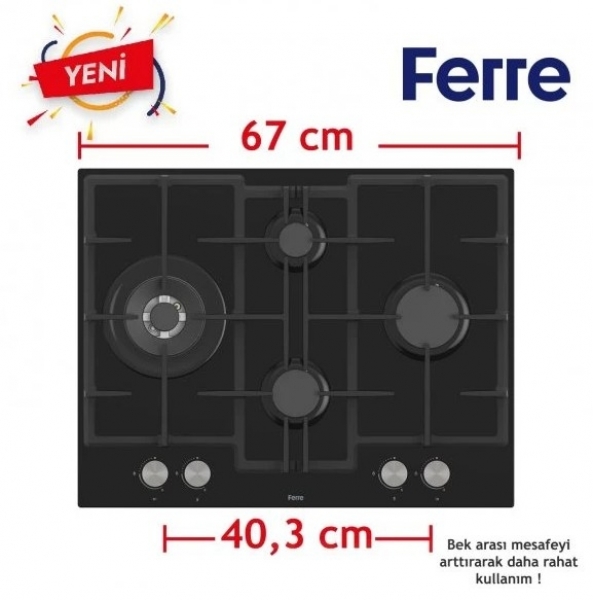 Ferre Fryart Siyah Ankastre Set ED075 + XE63CS + D063