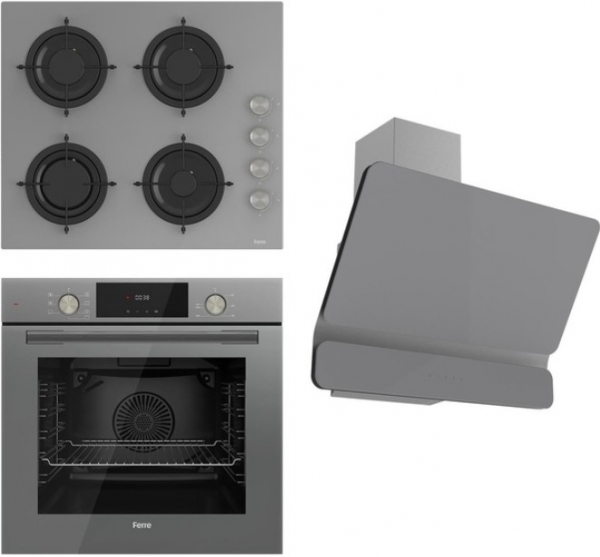 Ferre Flowart Gri Ankastre Set CS208 + QMS63CPR + D082