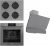 Ferre Flowart Gri Ankastre Set CS208 + QMS63CPR + D082