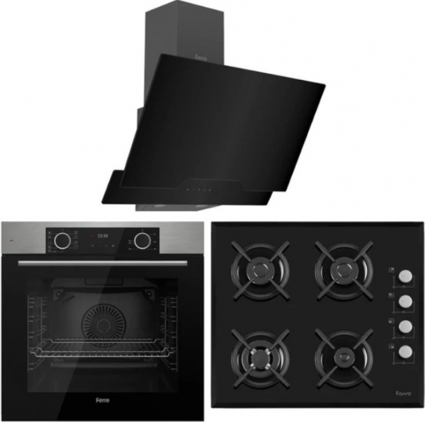 Ferre Fryart Plus Siyah Ankastre Set S 1140 WB + X63-S + D063