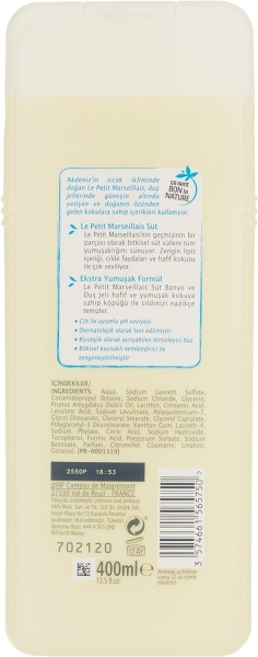 Le Petit Marseillais Süt 400 ml Duş Jeli