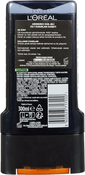 Loreal Paris Men Expert Pure Carbon 300 ml Duş Jeli