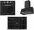 Franke Siyah Ankastre Set FCH 755 4G TC C + FCO 86 H + FCO 70 ON