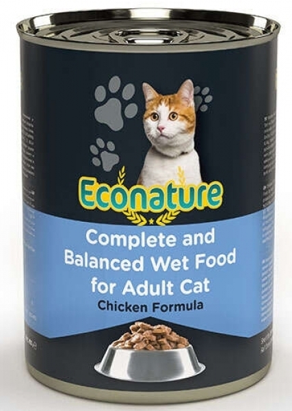 Econature Soslu Parça Etli Tavuk Etli 400 gr Kedi Maması