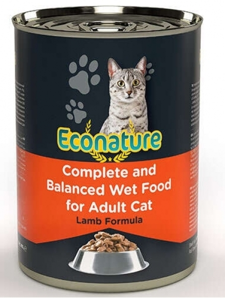 Econature Soslu Parça Etli Kuzu Etli 400 gr Kedi Maması