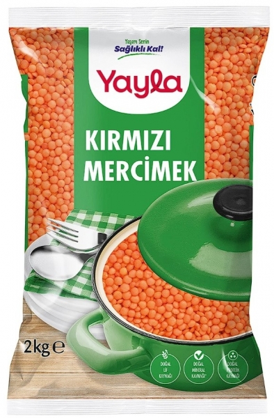 Yayla İthal Kırmızı Mercimek 2 kg