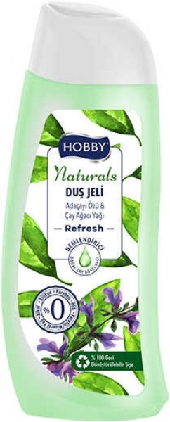 Hobby Naturals Refresh Adaçayı Özü ve Çayağacı Yağı 500 ml Duş Jeli