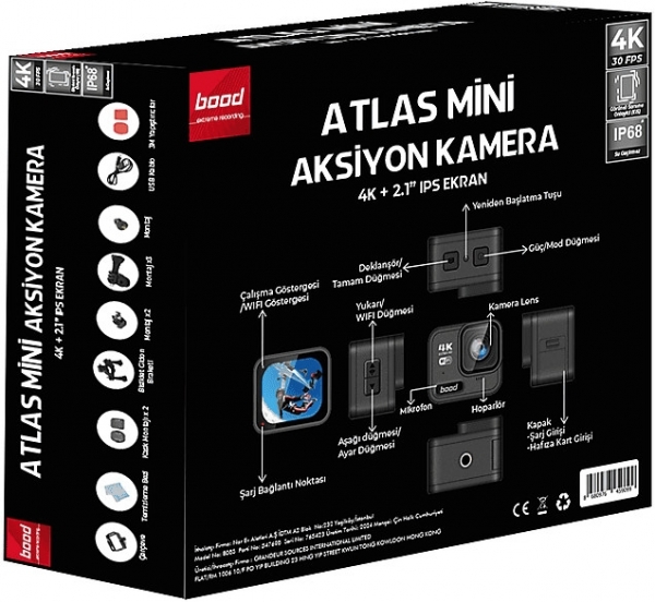 Bood Atlas Aksiyon Kamera