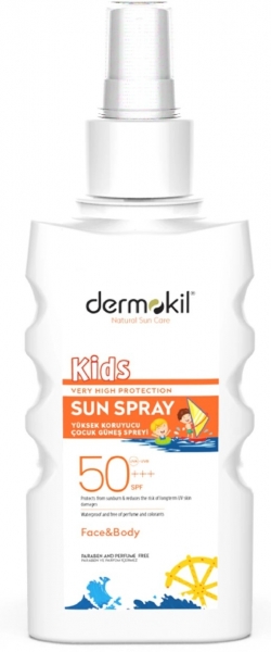 Dermokil 50+++SPF Yüksek Koruyucu Çocuk Güneş Spreyi 200 ml