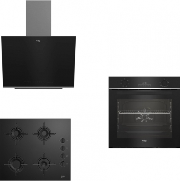 Beko Black Star Siyah Ankastre Set BOCD T 6011 ES + BFC 330 S + BDE 6062 S
