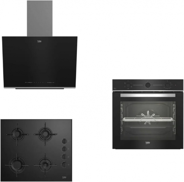 Beko New Black Siyah Ankastre Set BOCD T 6011 ES + BFC 321 S + BDE 6062 S