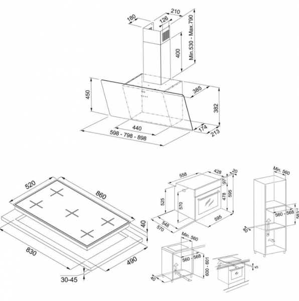Franke Siyah Ankastre Set FHNG 905 4G TC BK C + FSL 86 H BK + FPJ 915 V BK A