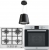 Franke Siyah-Inox Ankastre Set FHNL 604 4G XS E + FSL 86 H XS + Beat Bk Matt F45