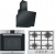 Franke Inox Ankastre Set FHNL 604 4G X E + FSL 86 H XS + FPJ 615 V BK A
