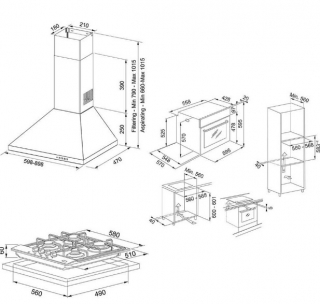 Franke İnox Ankastre Set FHNL 604 4G XS E + FSL 86 H XS + FDL 6165 XS